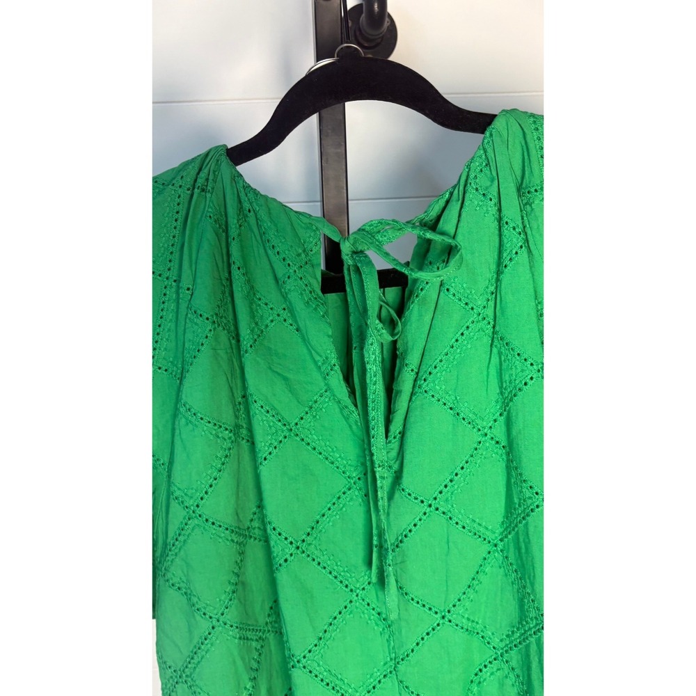 Tuckernuck Hyacinth House Green Eyelet Puff Sleeve Mini Dress (MSRP: $178) Small - Picture 8 of 9